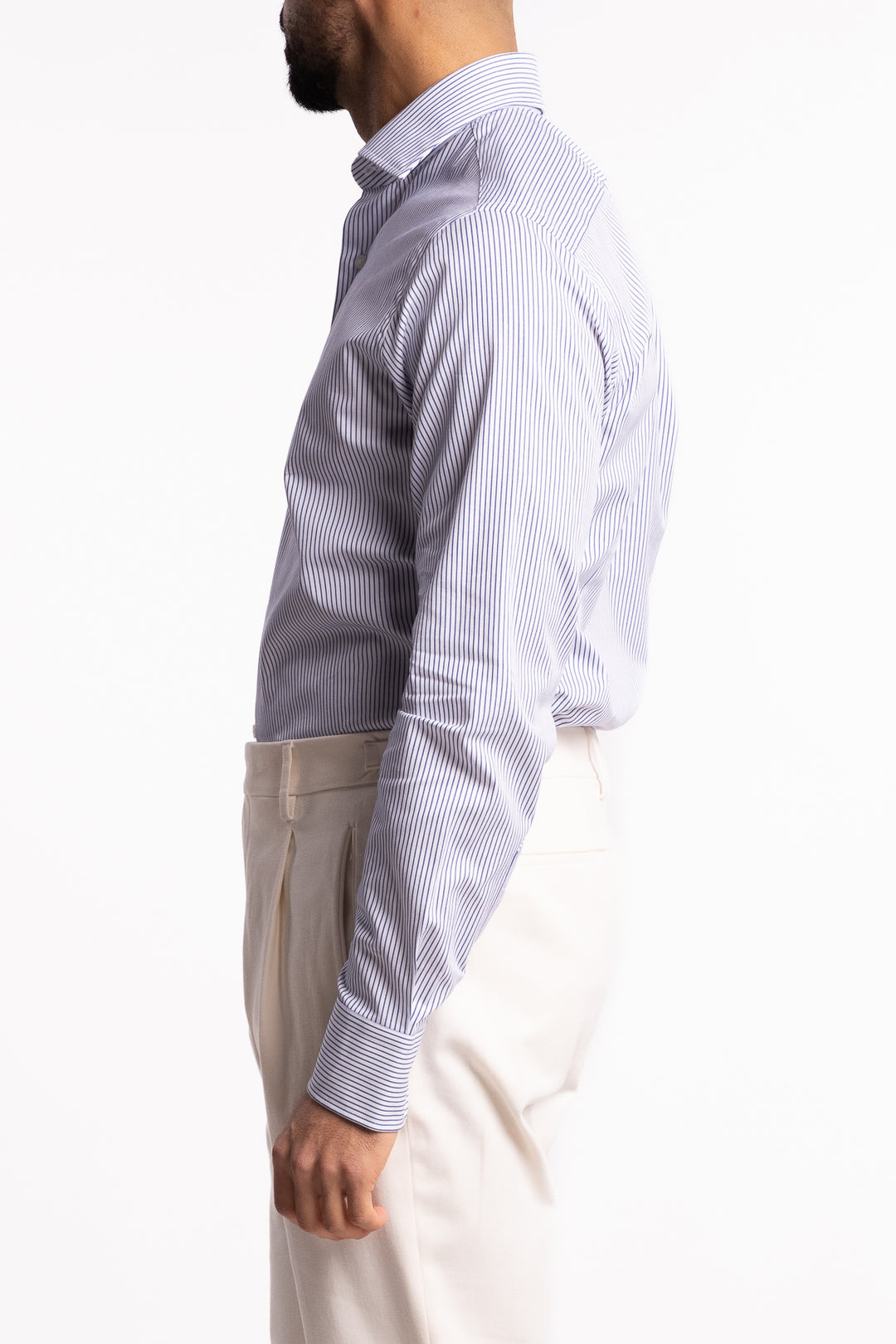 Striped Cotton Shirt White/Blue