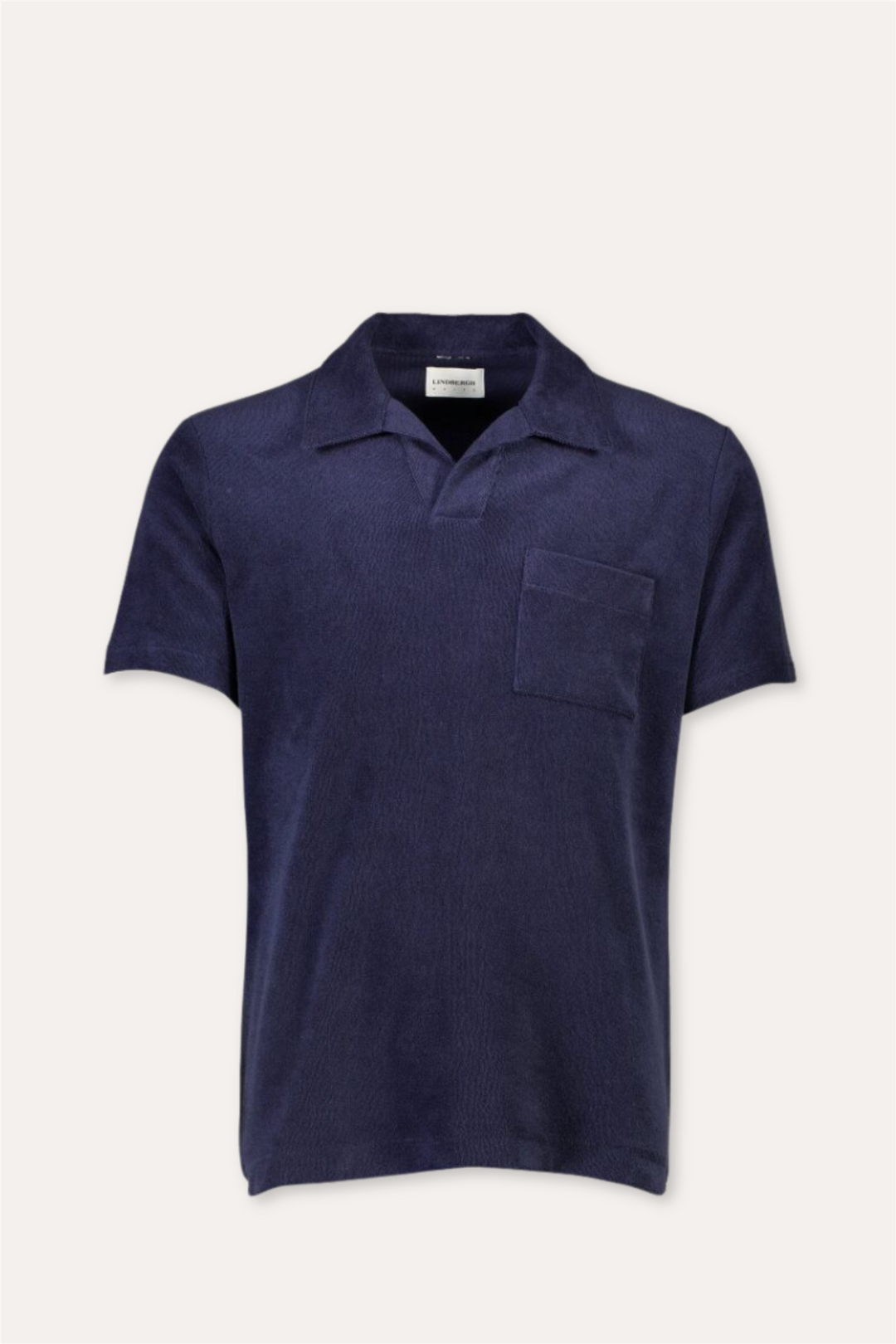 Towel V-Neck Polo S/S Navy