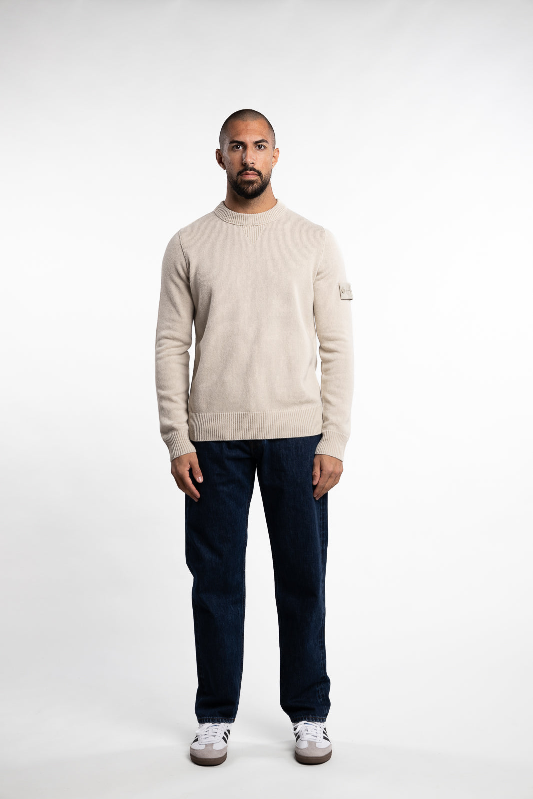 Ghost Knitted Wool Crew Beige