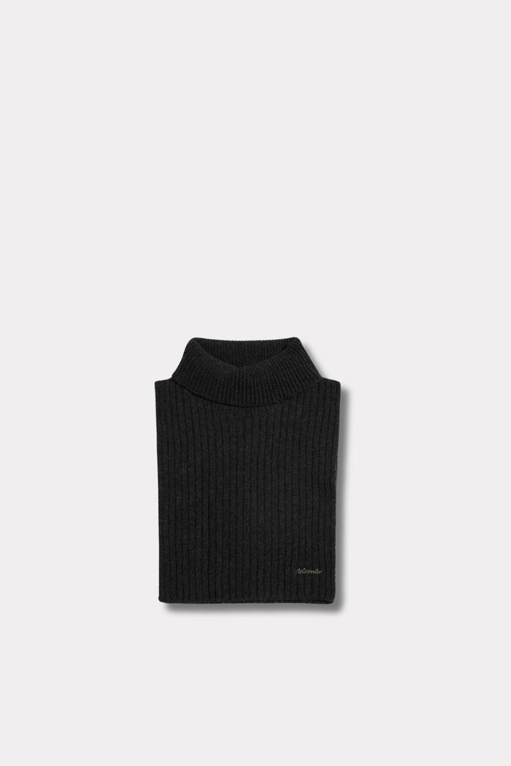 Lambswool Rib Bib- Dk. Grey