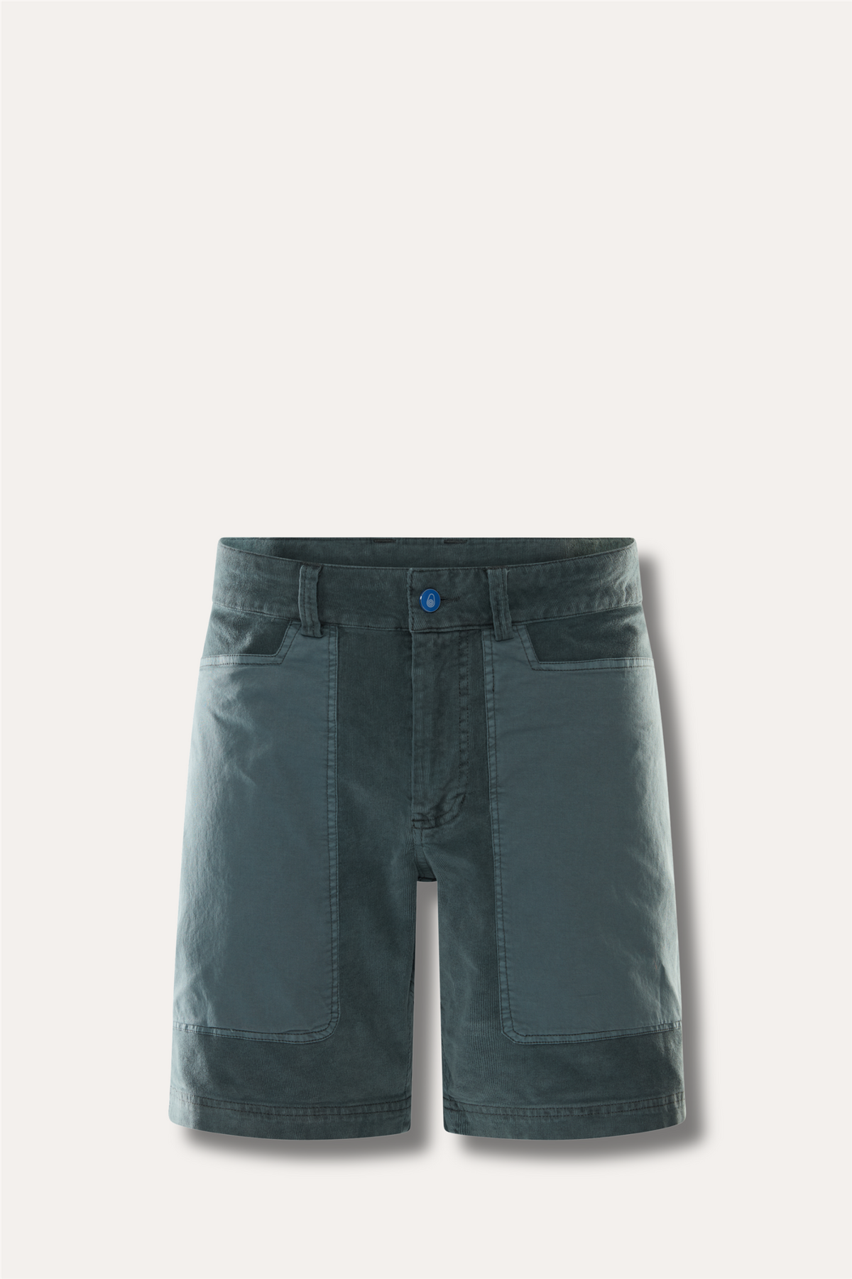 Blocked Corduroy Shorts Sea Blue