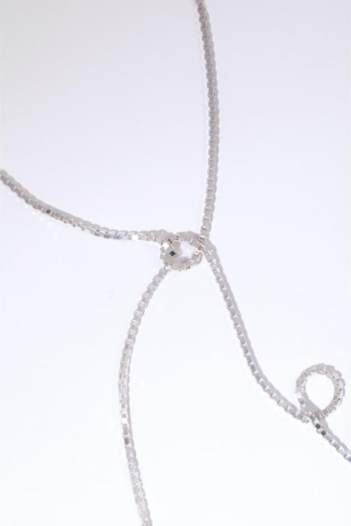 Knot Box Chain Tie Silver