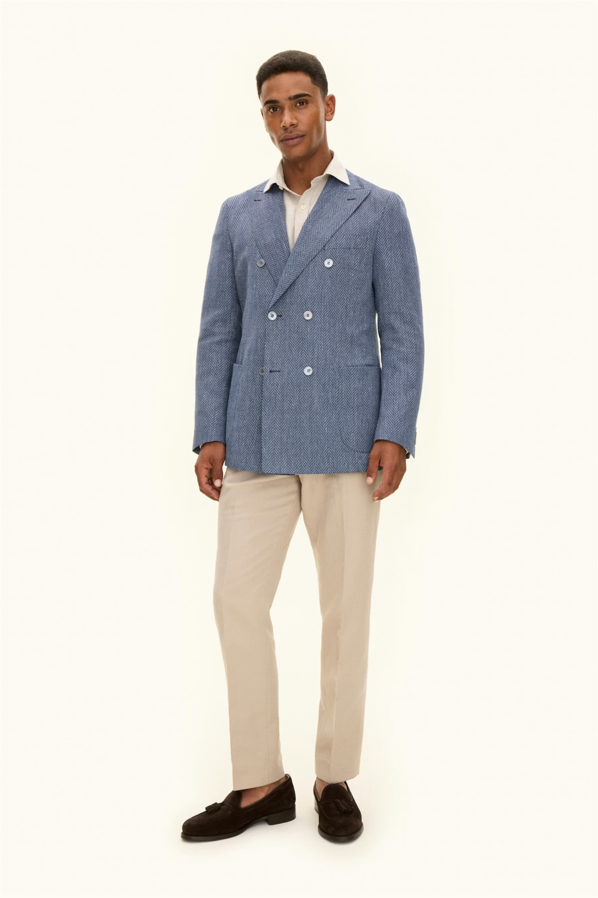 Farris Patch Soft Regular Fit Blazer Blue Tropic