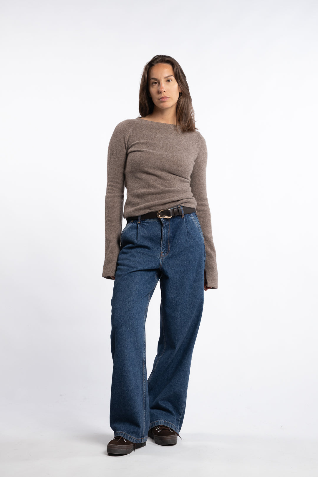 Joyce Knit - Dark Taupe Melange