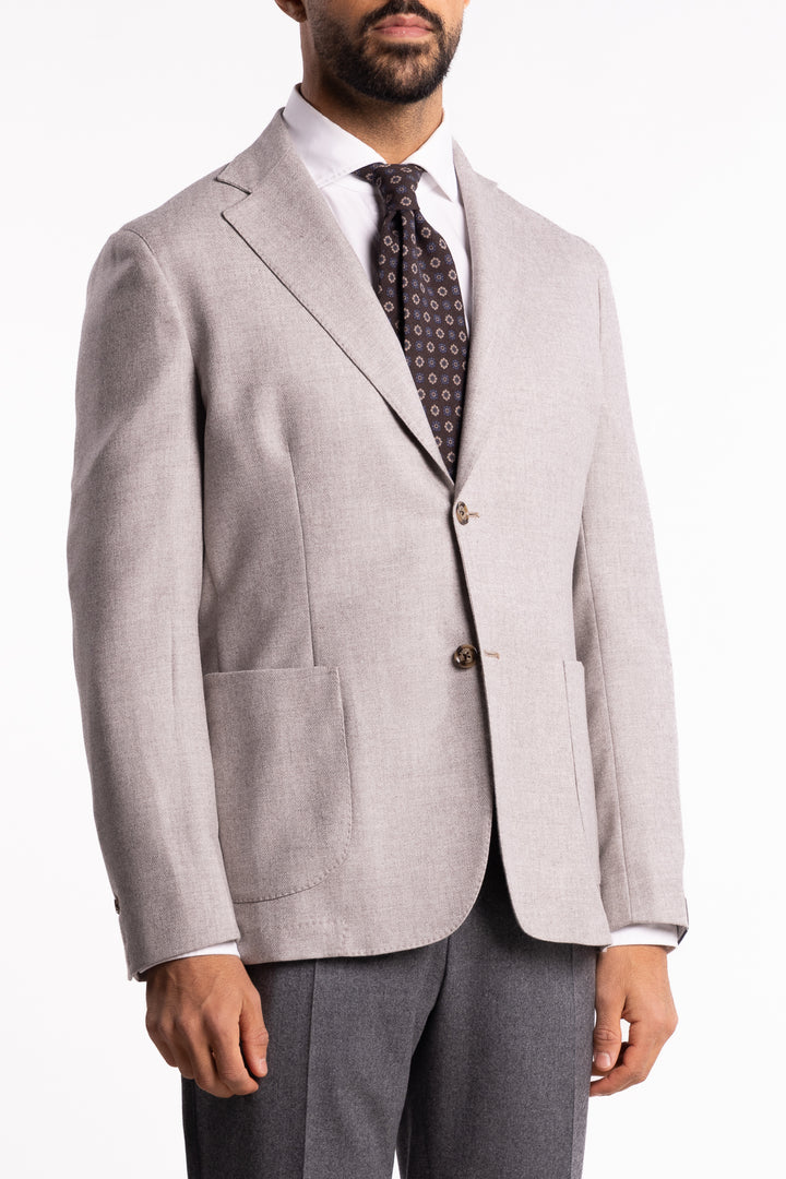 Easywear Flannel Blazer Beige
