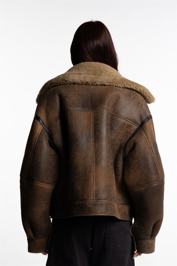 Shearling Jacket- Brown