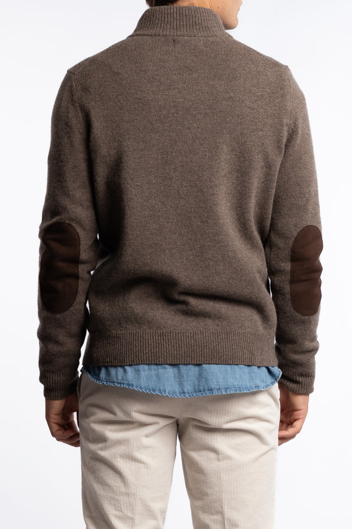 Essential Patch Half Zip Dark Stone