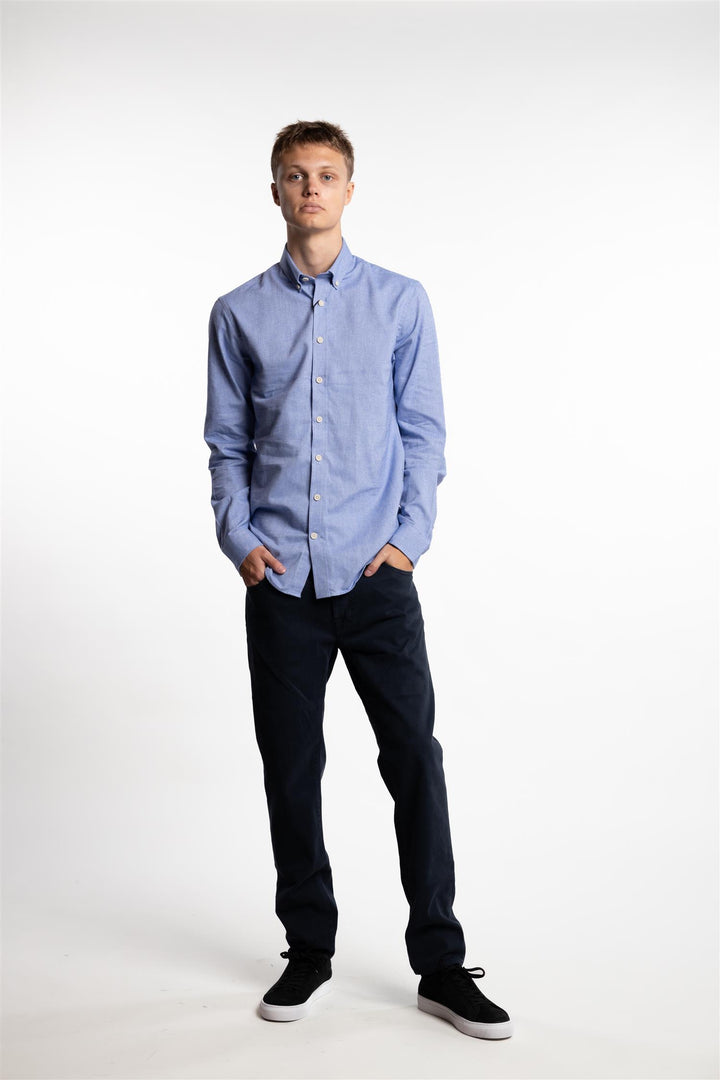 Mélange Brushed Shirt Blue