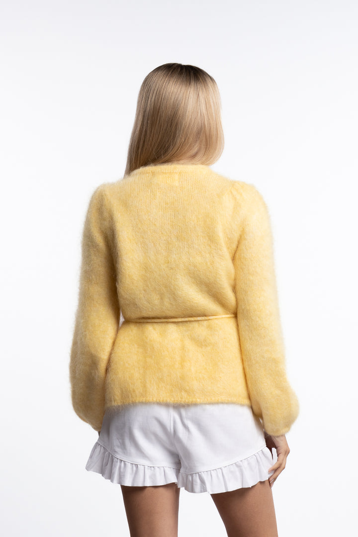 Fredrikke Chunky Cardigan- Yellow
