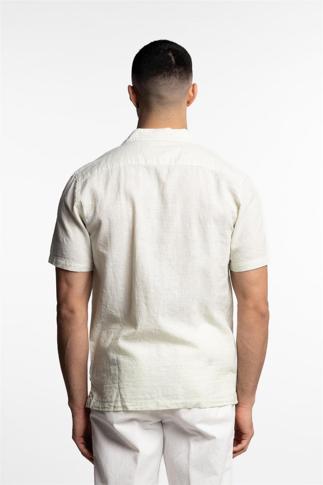 Short Sleeve Linen/Cotton Shirt Mint