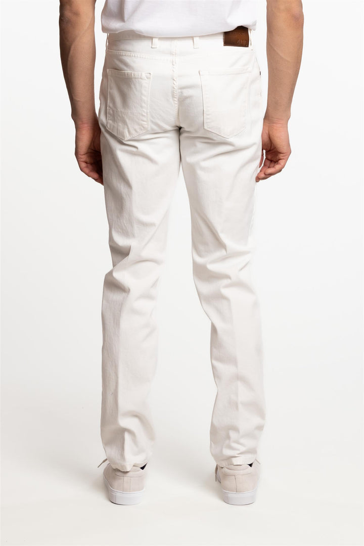 5-Pocket Cotton/Stretch Pant Off-White