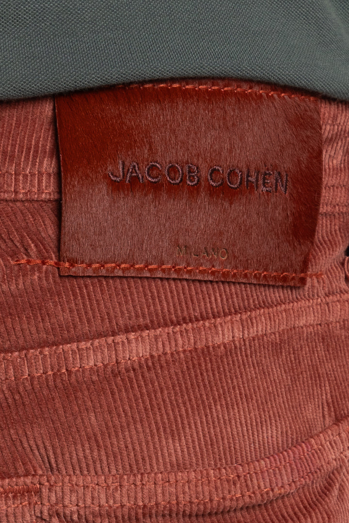 Nick Slim Fit Corduroy Trousers Rust Brown