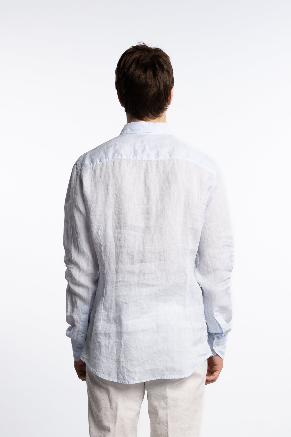 Slimline Linen Shirt Light Blue