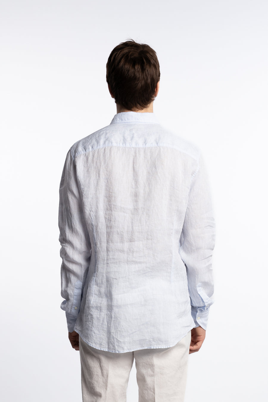 Slimline Linen Shirt Light Blue