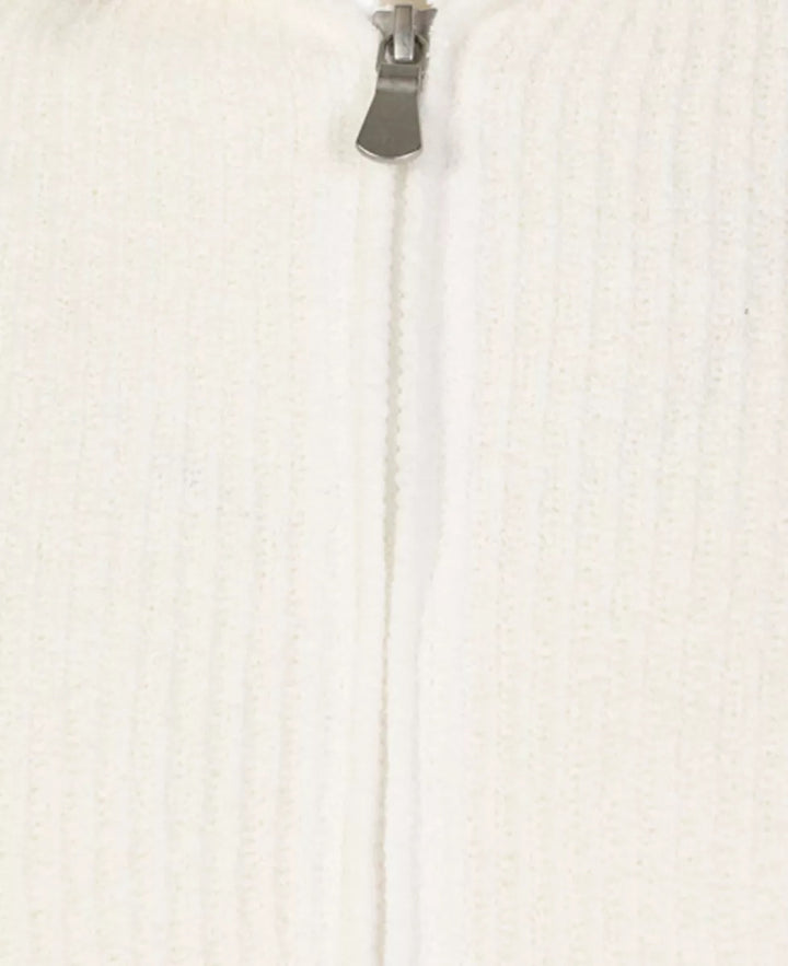Full-Zip Cotton Hood White/Cream
