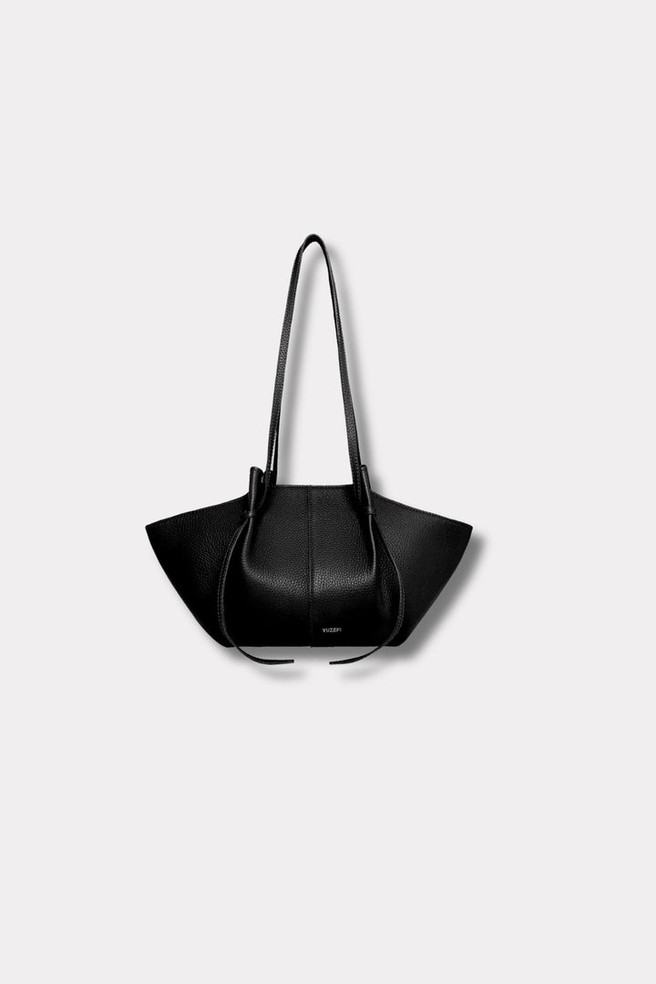 Mochi- Black Pebble Grained Leather