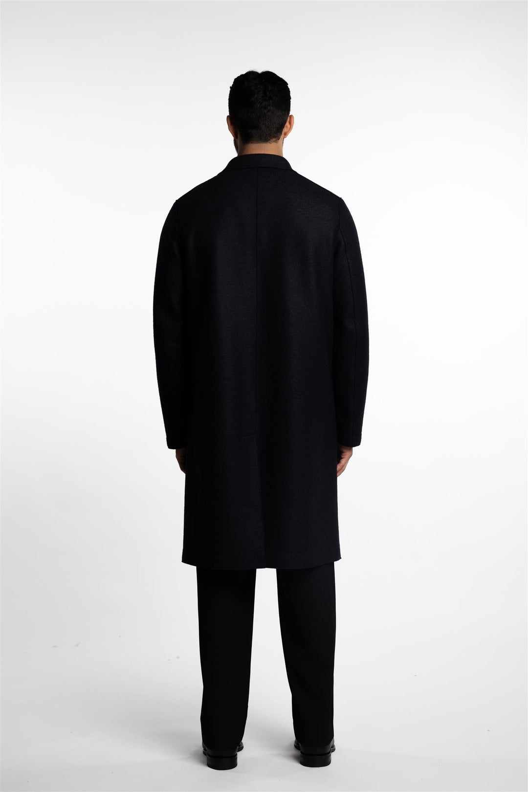 Overcoat Pressed Wool Dark Blue