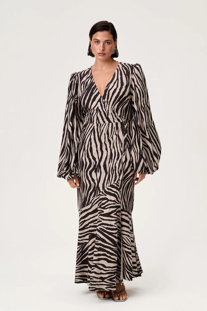 Portofino Maxi Dress - Brown Zebra