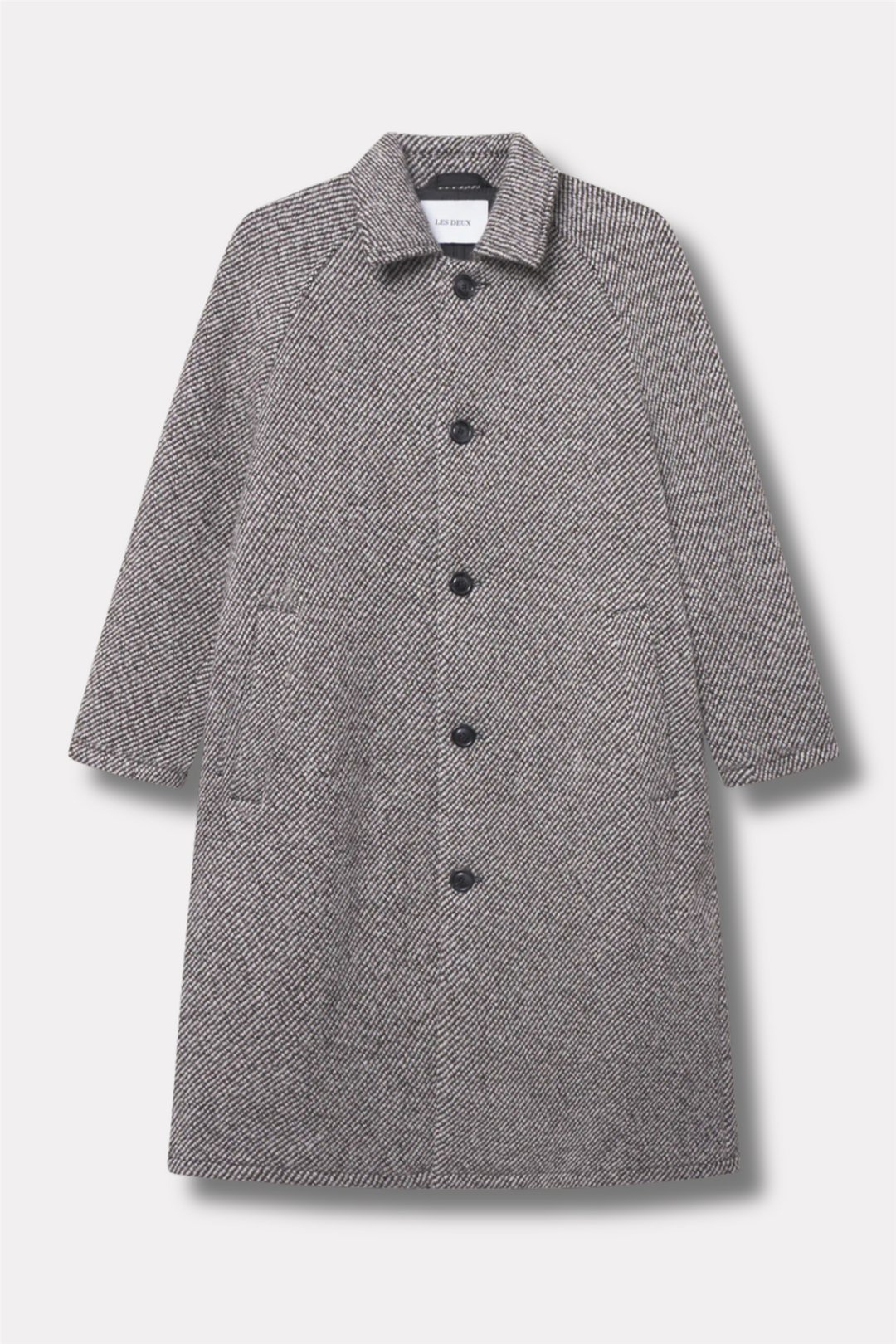 Michael Twill Wool Coat Salt Pepper