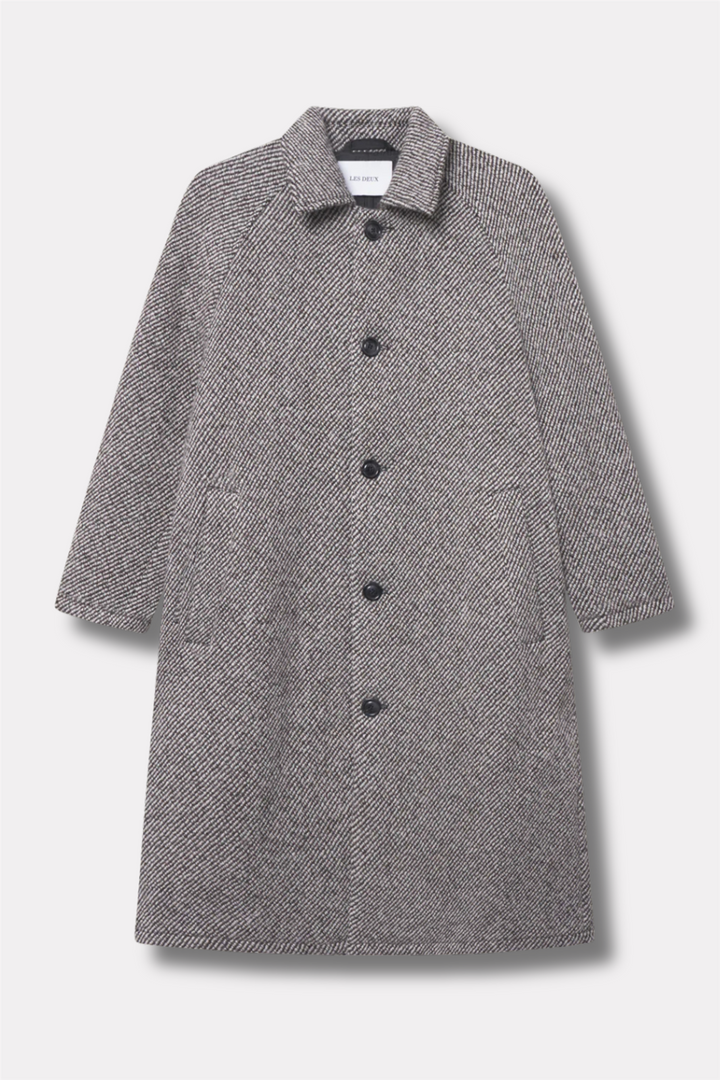 Michael Twill Wool Coat Salt Pepper