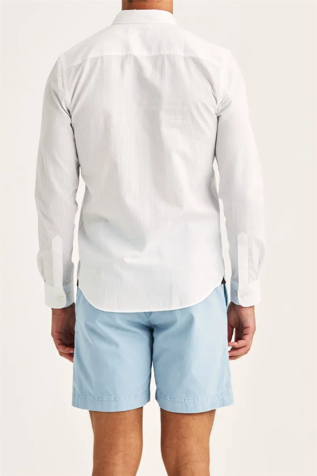 Seersucker Shirt Slim Fit White