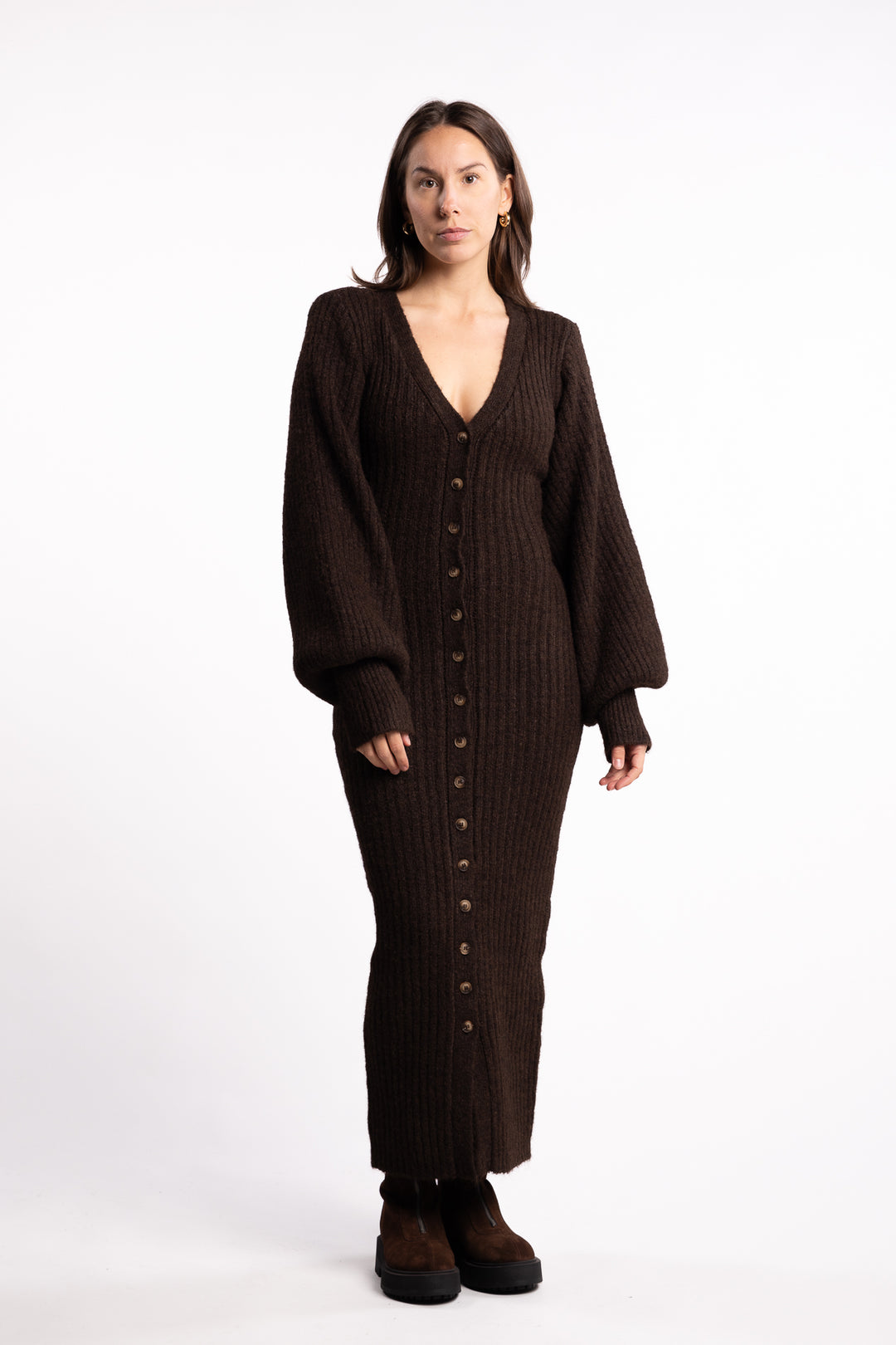 Montana Dress- Brown Melange