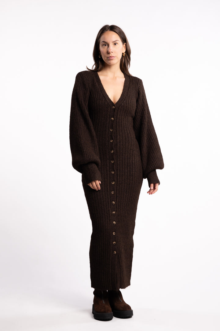 Montana Dress- Brown Melange