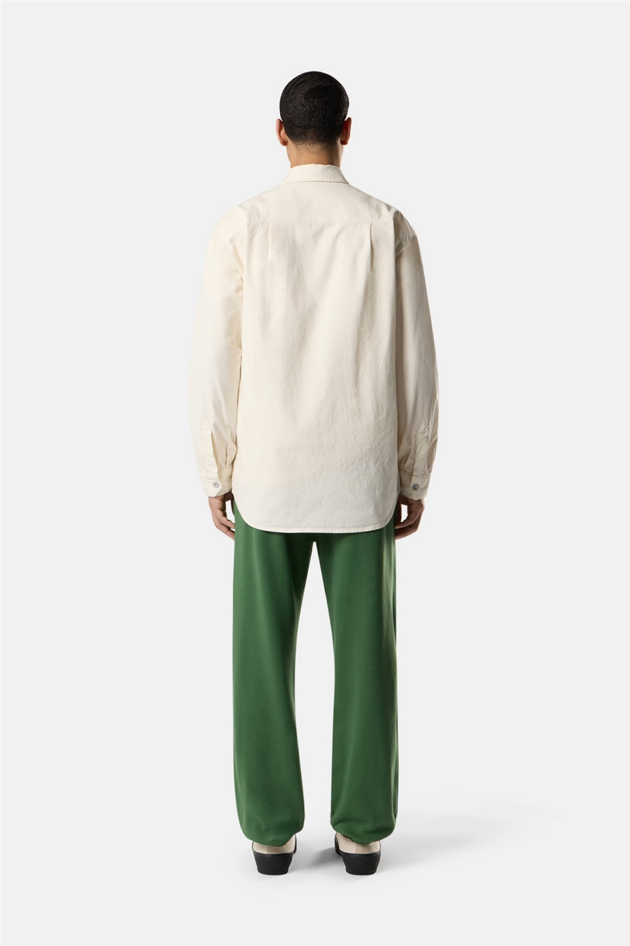 1200029 Regular-fit Overshirt With Stone Island Marina Embroidery Ivory