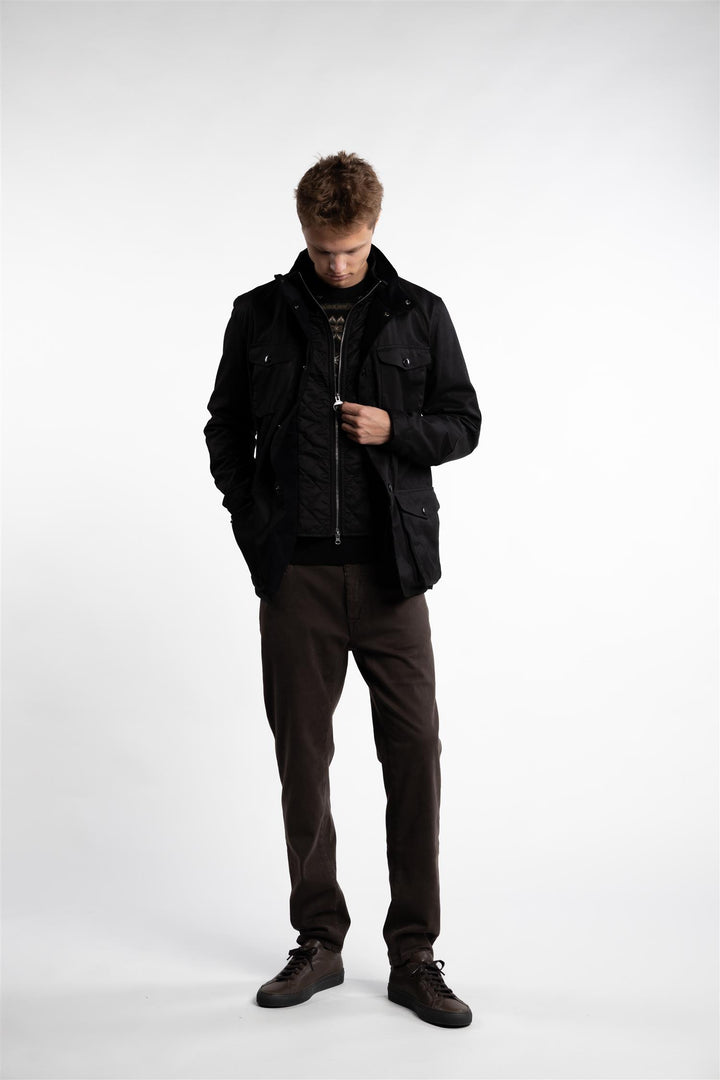 Ogston Wax Jacket Black