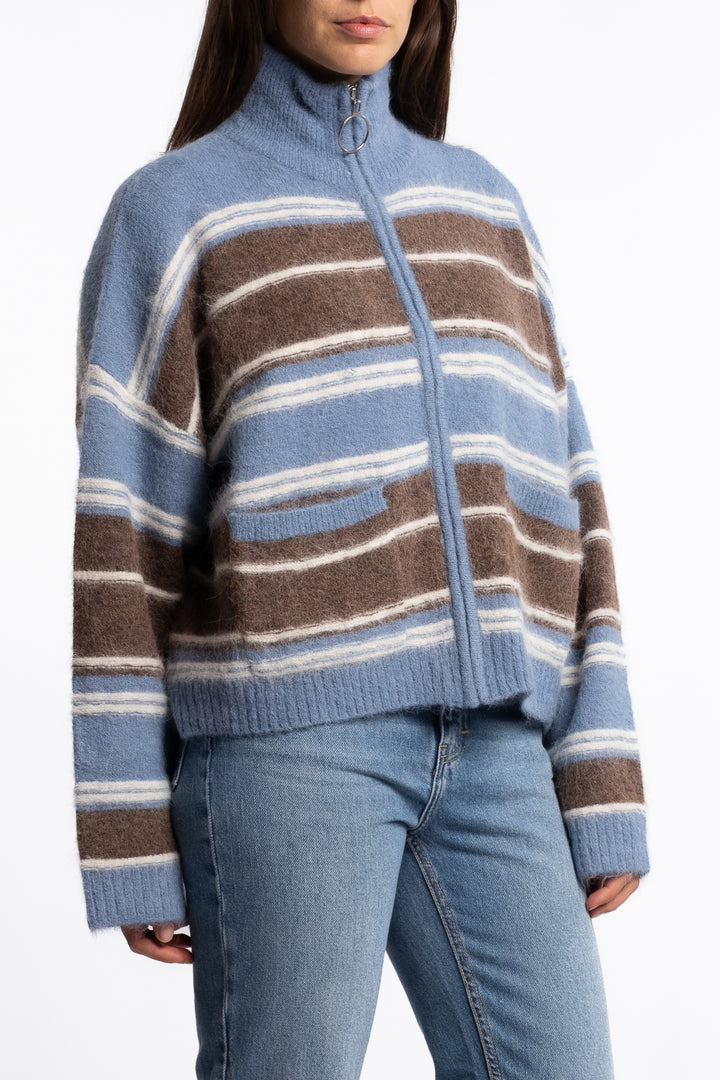 Tine Stripe Cardigan - Blue Stripe