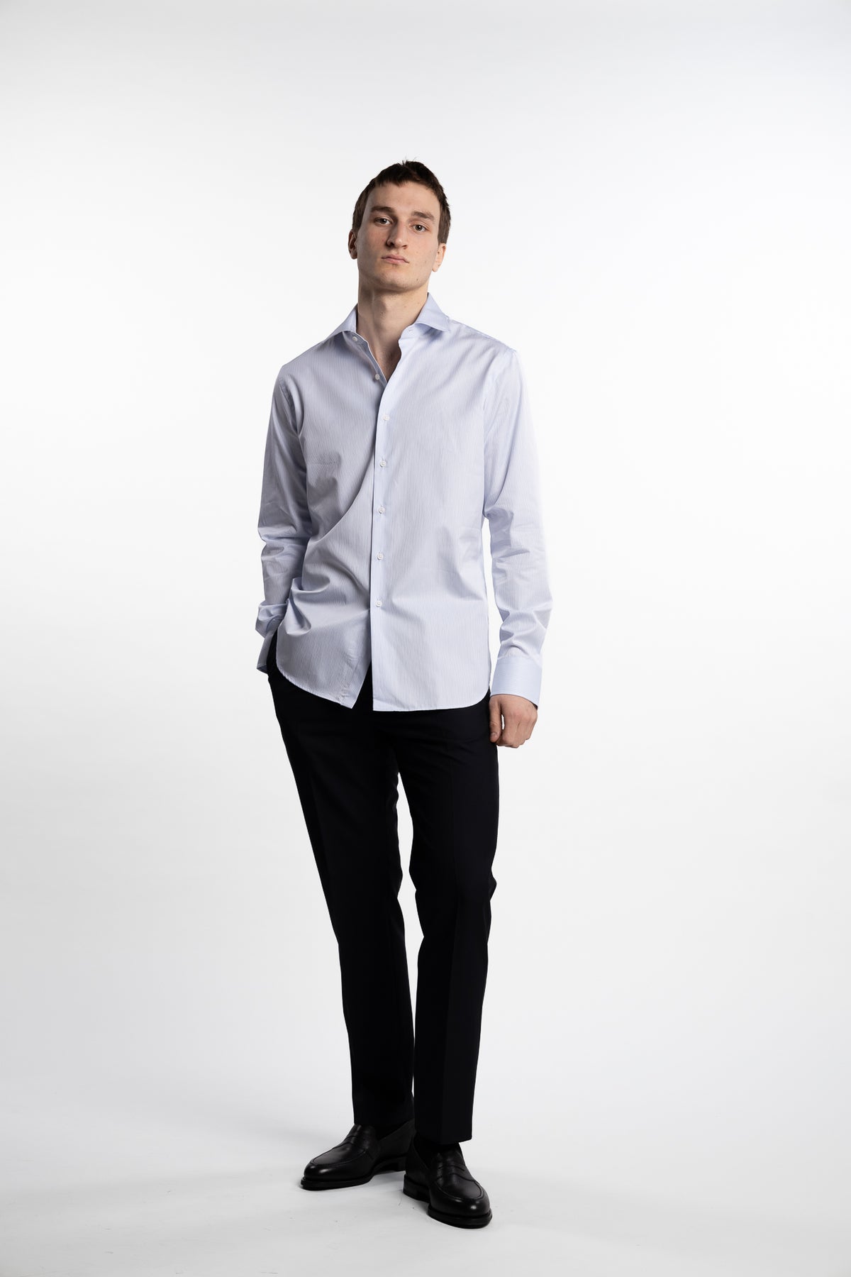 Cotton Shirt Blue Stripe