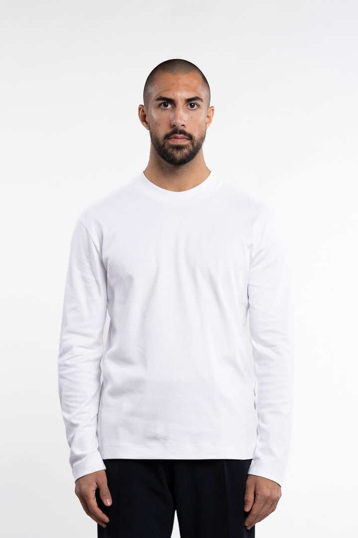 Cotton Long Sleeve Heavy Weight T-Shirt White