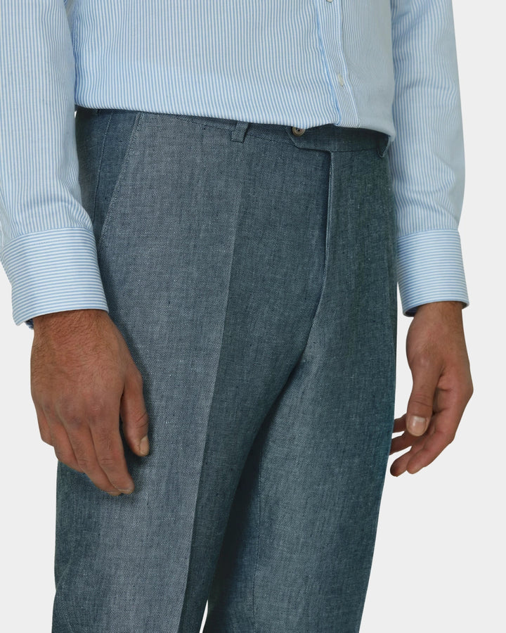 Dandy Linen Trousers Balsam Green
