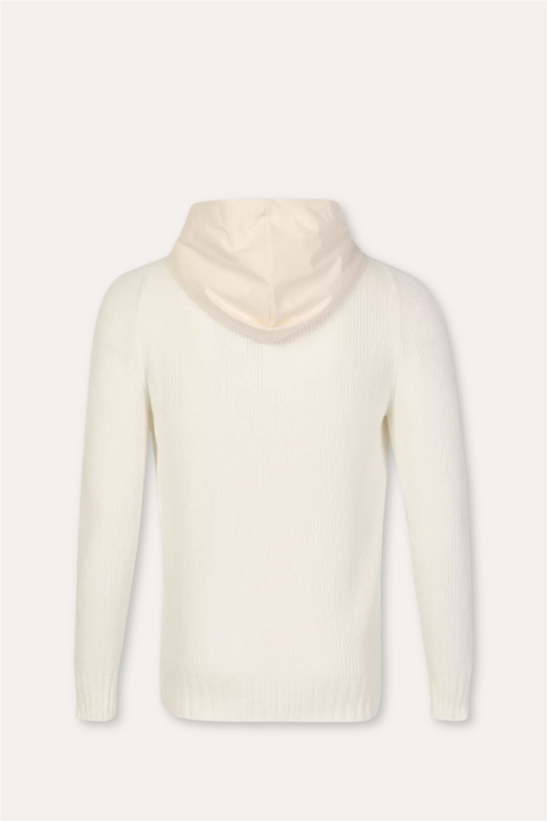 Full-Zip Cotton Hood White/Cream