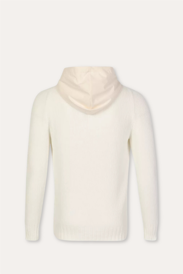 Full-Zip Cotton Hood White/Cream