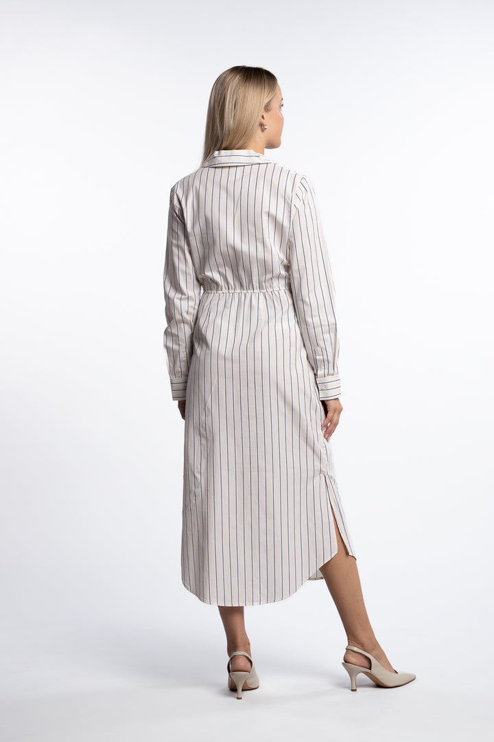 Livia Dress- Cream Stripe