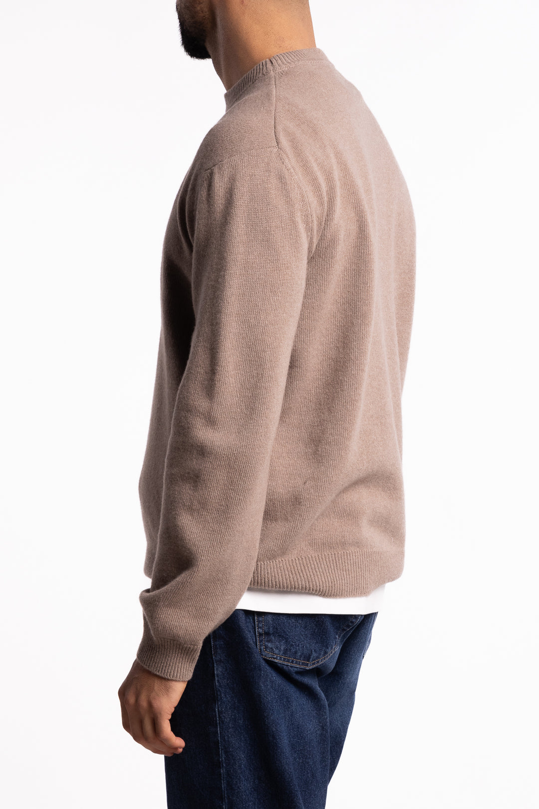 Merino Cashmere Crew Neck Beige