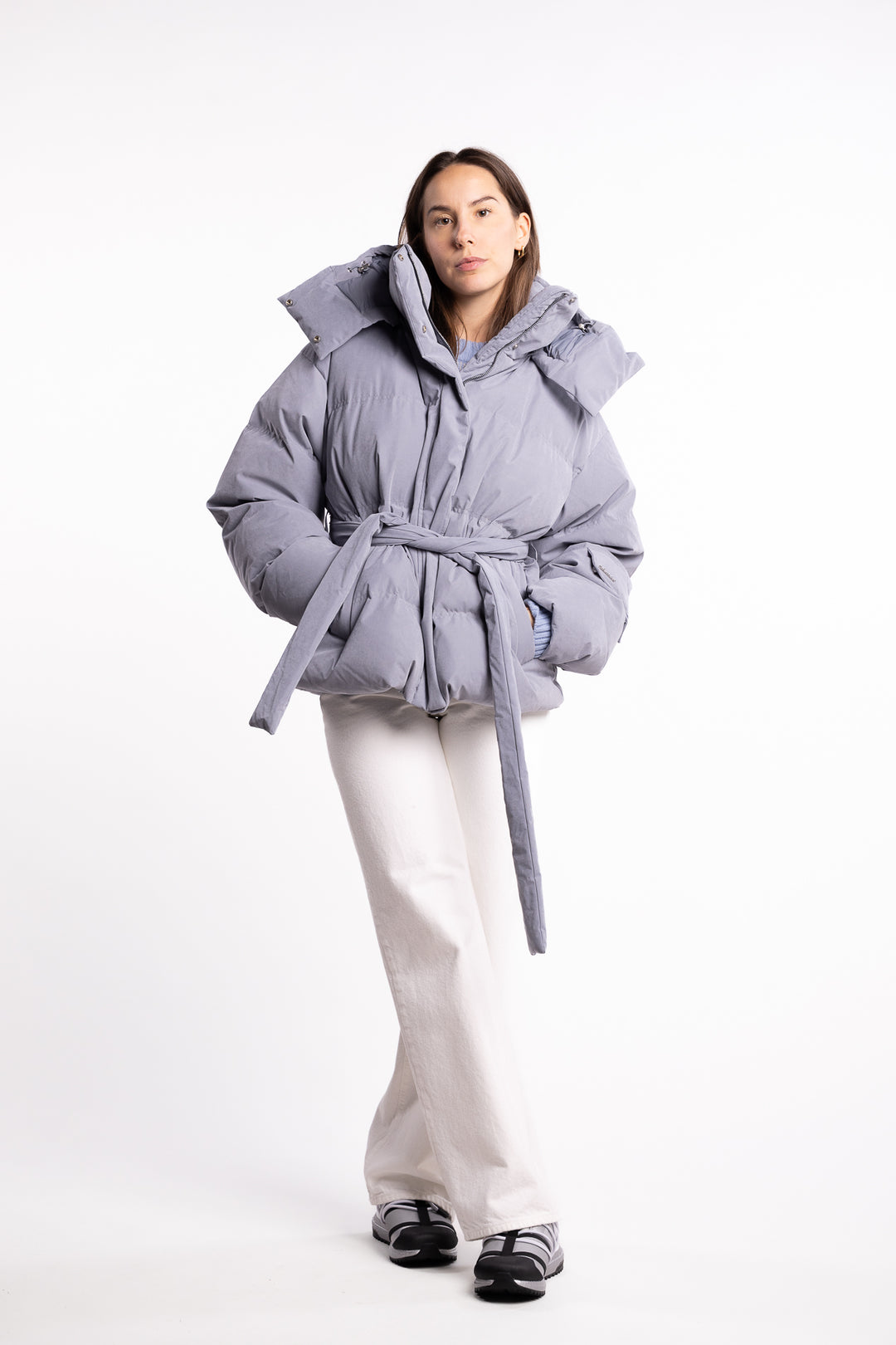 Steilia Brushed Down Jkt - Lt. Blue