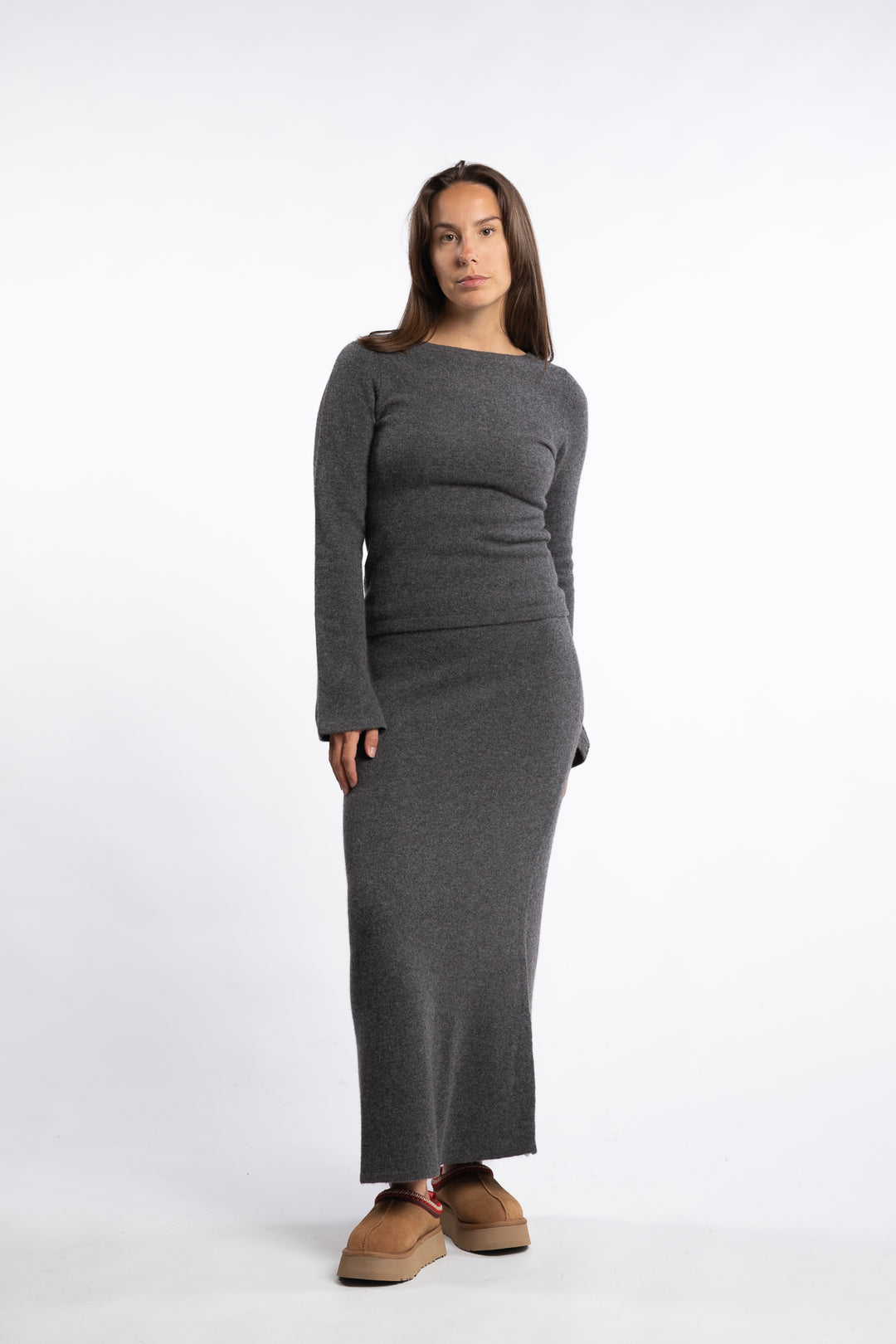 Joyce Knit - Dark Grey Melange