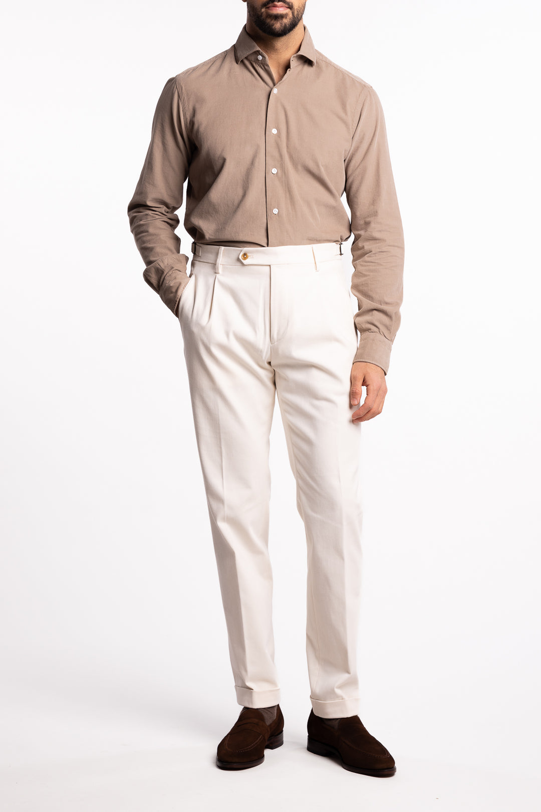 Retrolong Soft Cotton Stretch White