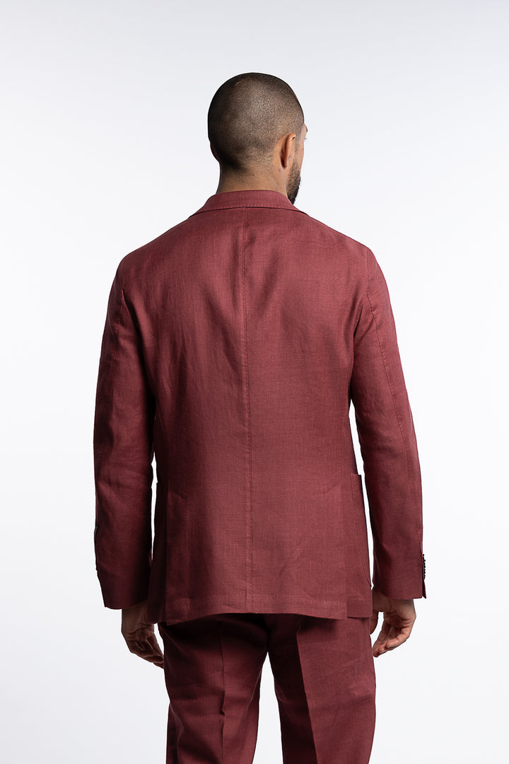 Farris Linen Patch Soft Blazer Wild Pink