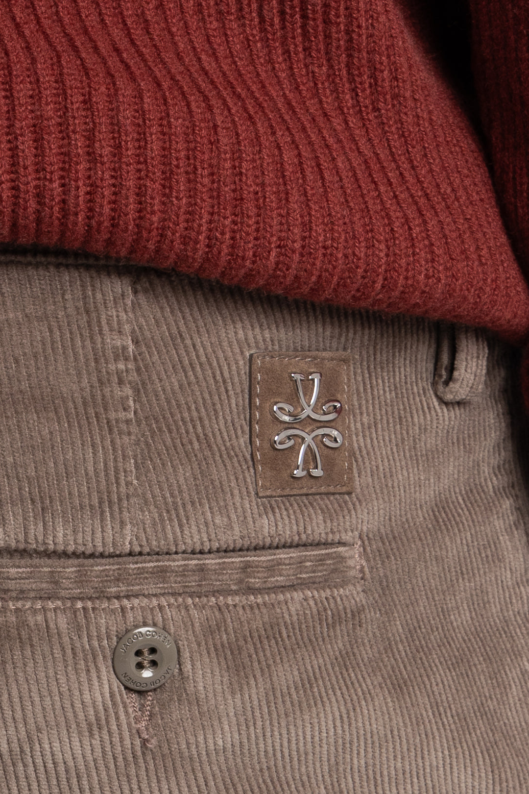 Bobby Slim Fit Corduroy Trousers Elephant Grey