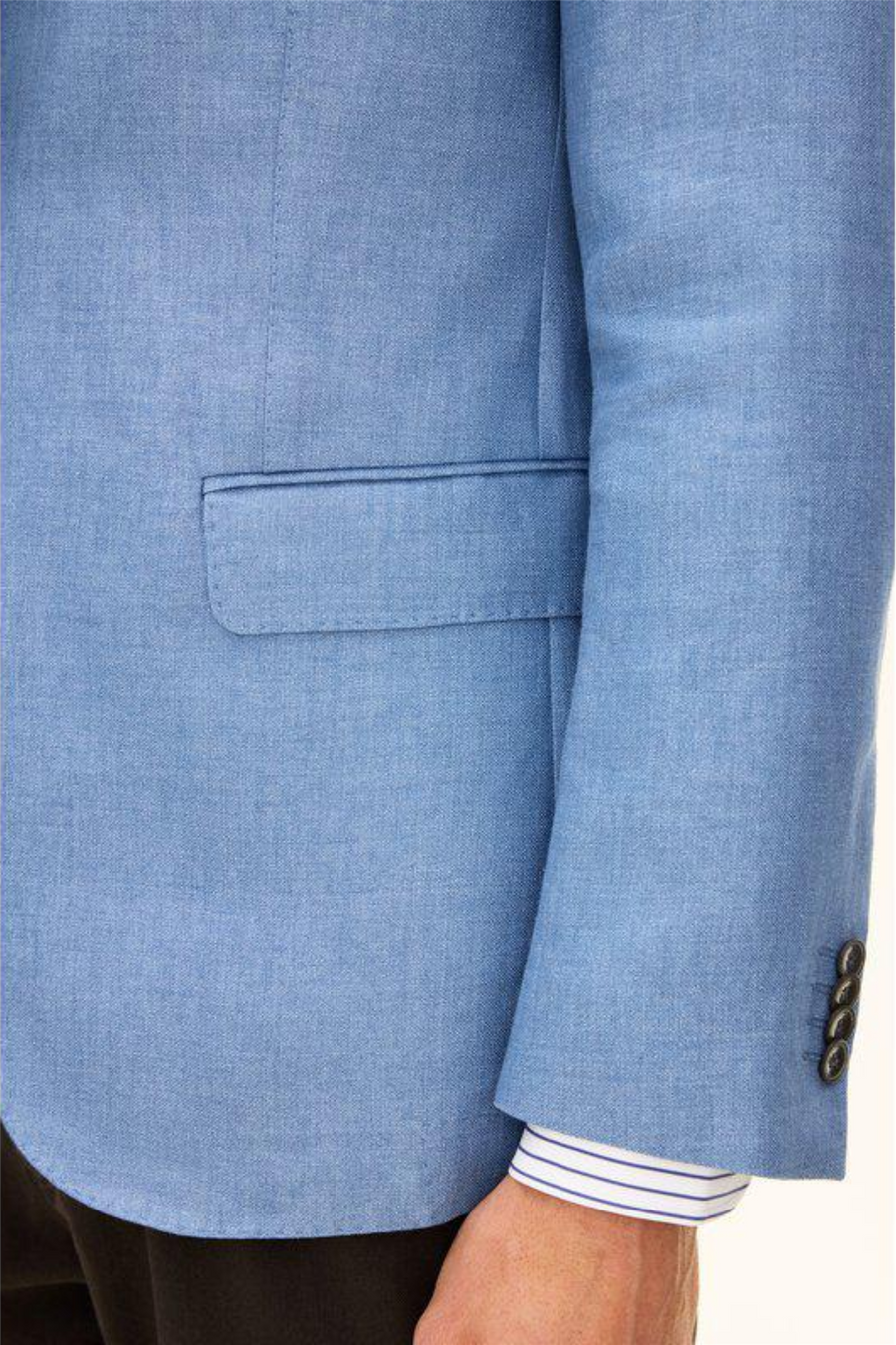 Ferry Soft Regular Fit Linen Blazer Blueberry Blue