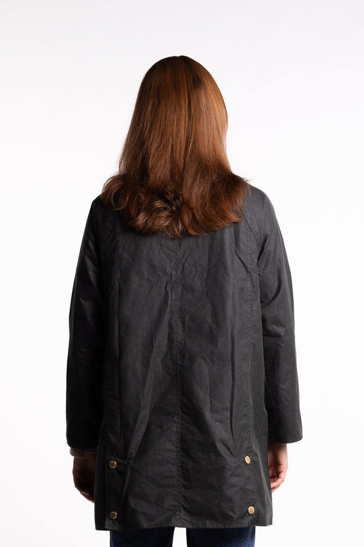 Long Beadnell Wax Jacket- Sage