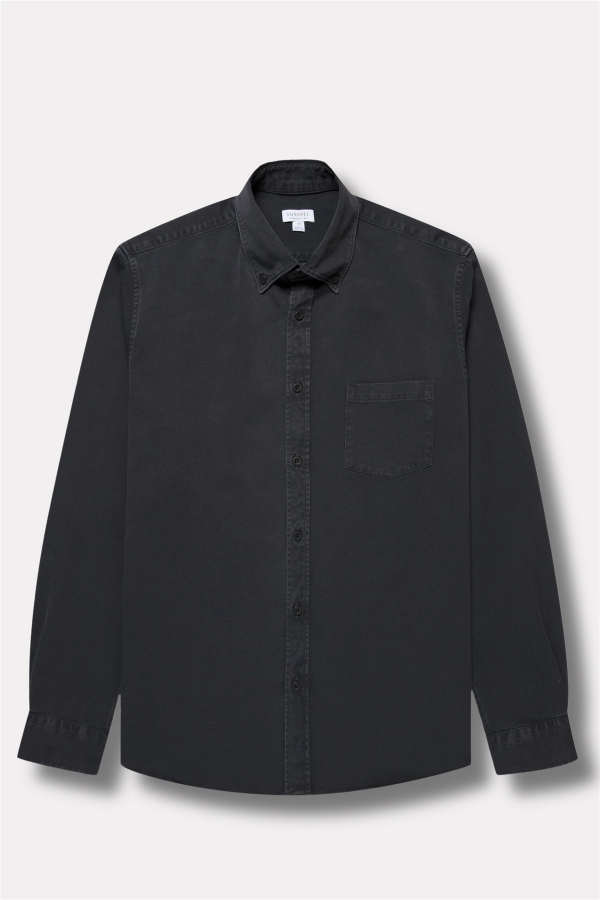 Button Down Twill Shirt Black