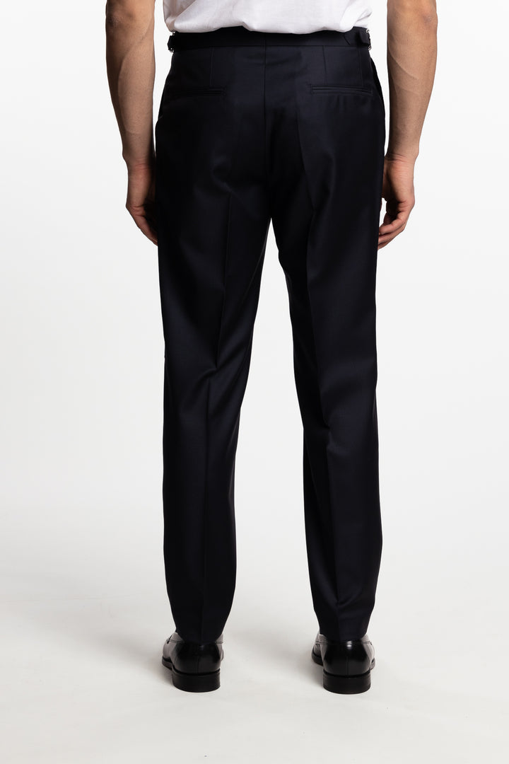 Prato Pleated Wool Trousers Ink Blue