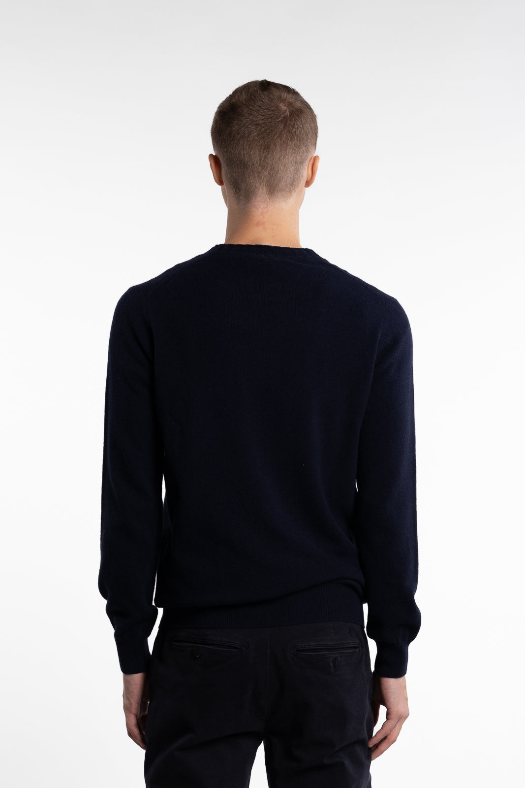 Como Wool/Cashmere Roundneck Navy