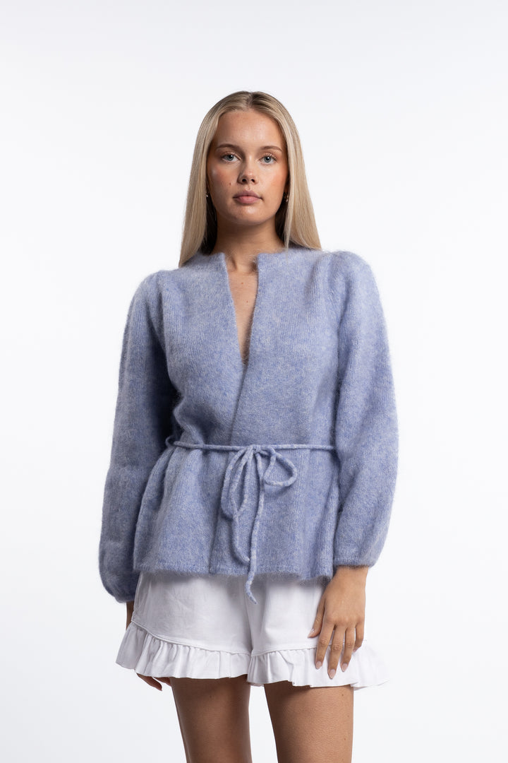 Fredrikke Chunky Cardigan- Light Blue