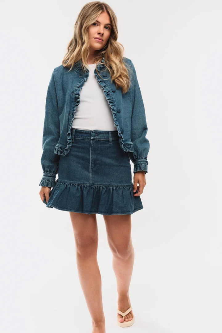 Kajsa Denim Skirt- Denim Medium Wash