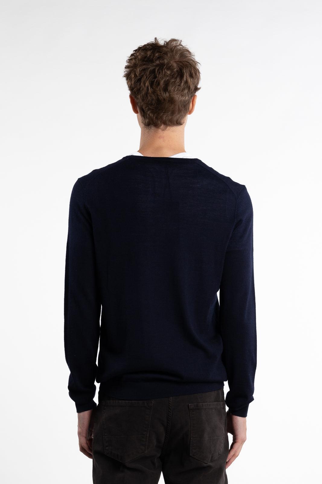 Venetie V-Neck Sweater Dark Navy